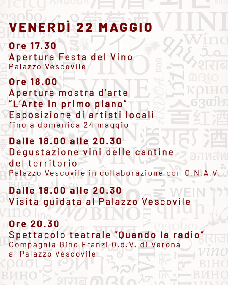 programma venerdì